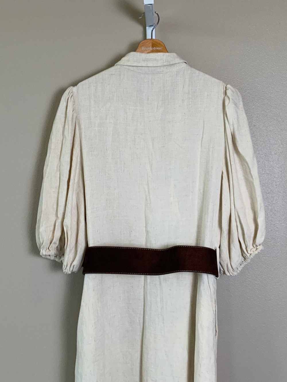 ZARA Linen Blend Midi Dress with Belt - Picture 14 of 16